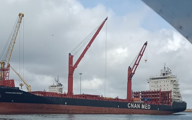 Bulk cargo — vessel at berth, Port of Djen-Djen